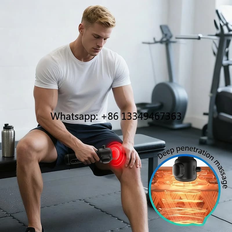 Muscle facial massage pad with deep tissue body massage machine with professional 4 heads sports vibration