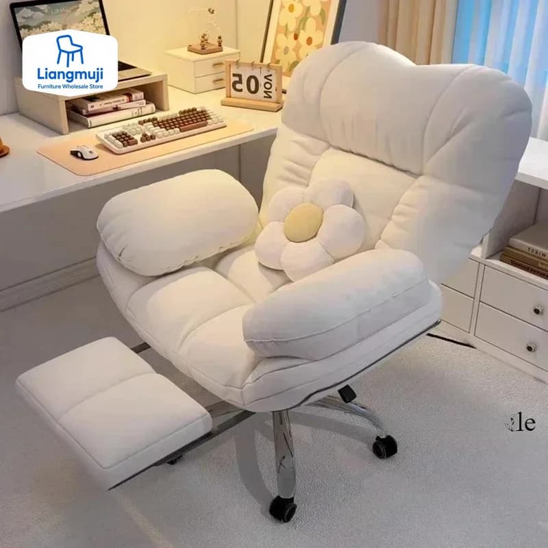 Sedia da ufficio rilassante Sedie da ufficio girevoli pigre Poltrone con ruote Comoda sala per PC Gaming Comode sedie per mobili Silla Oficina