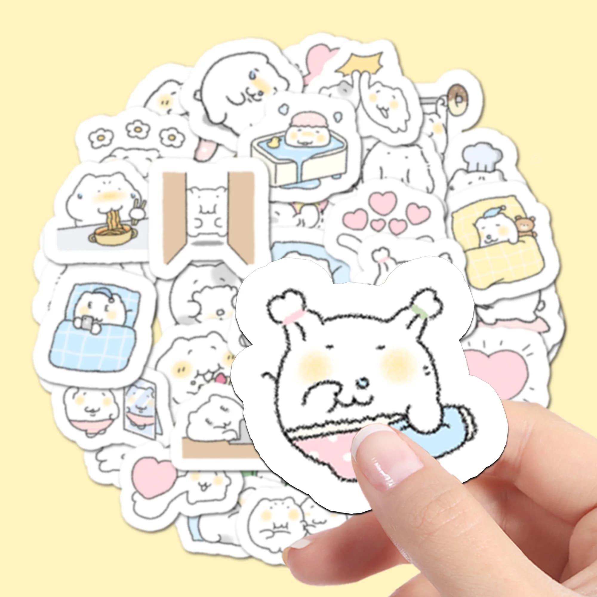40 pezzi simpatico cartone animato MEO MONSTERS momento accogliente adesivi decalcomanie Kawaii giocattolo per bambini adesivo decorazione per notebook valigia per laptop fai da te