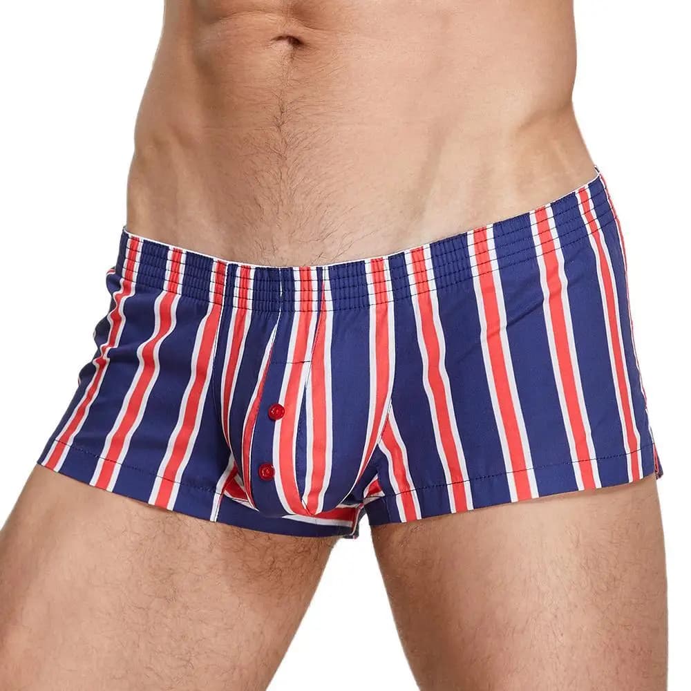 SEOBEAN Striped Boxer Men's Shorts Cotton Intimate Boxer Pijama Shorts Aro Men's Trousers