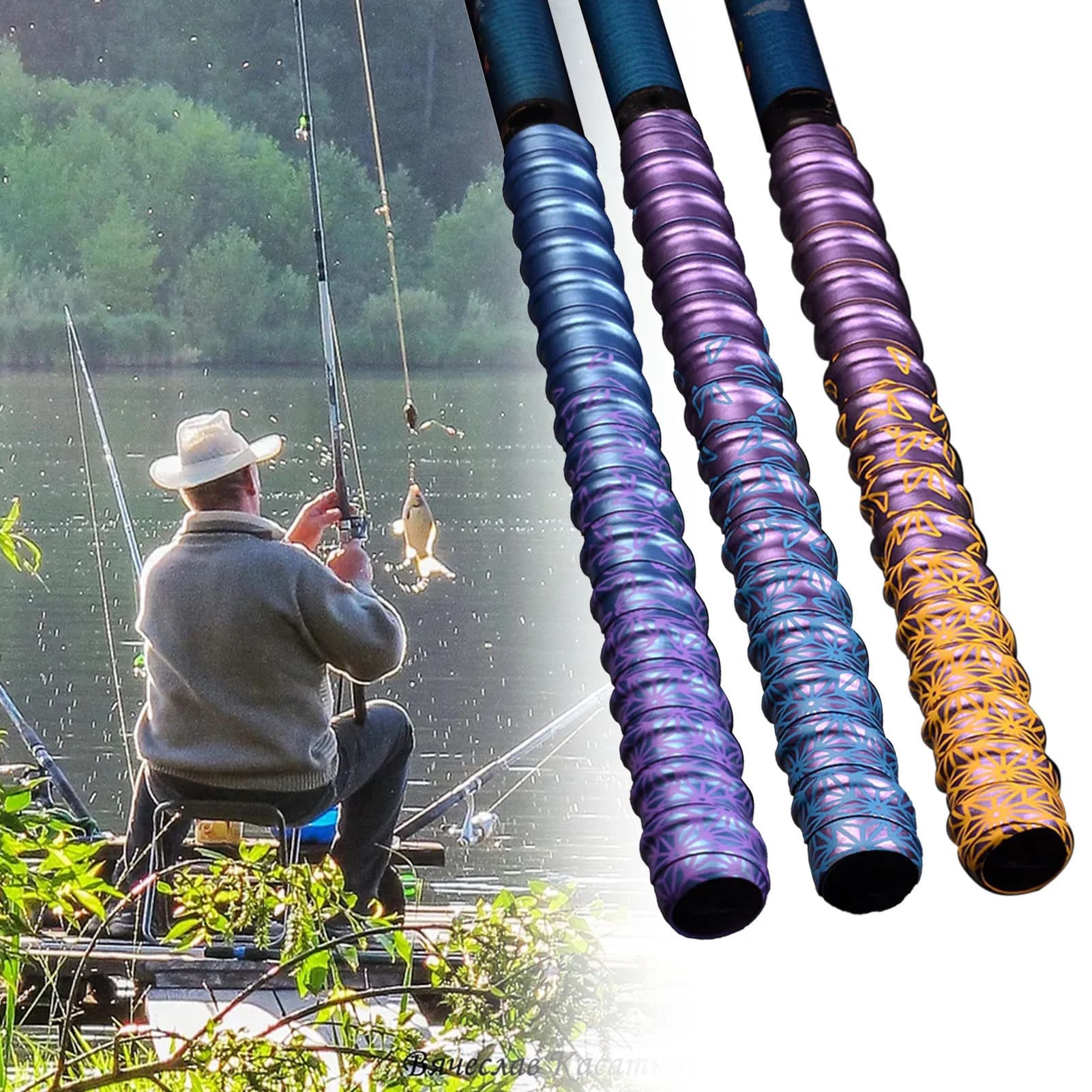 Shock Absorption Tennis Squash Fishing rod Rack baseball bats Non-slip band Grip Tape Badminton sweat absorbent band