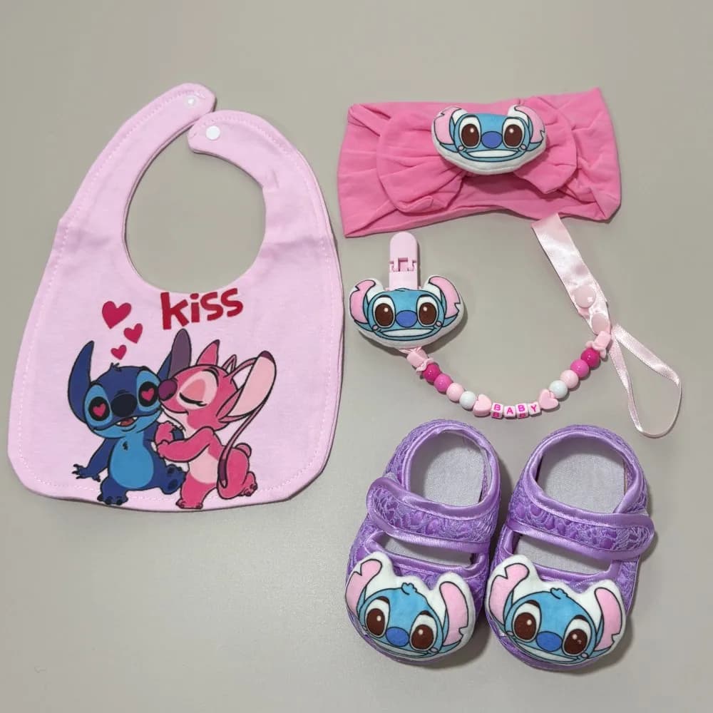 Bavaglino per neonati con grazioso design, portaciuccio, scarpine per neonati, fascia per neonati, accessori per l'alimentazione del neonato, set regalo per neonati