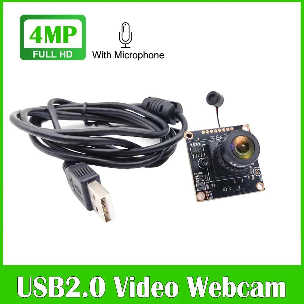 Modulo fotocamera USB HD 4MP 2560x1440 Mjpeg 30fps ad alta velocità Mini USB2.0 Video endoscopio Webcam con microfono UVC Plug And Play