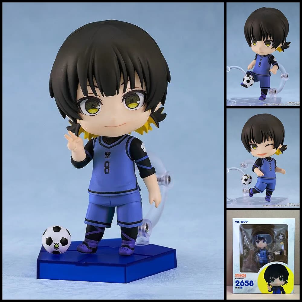 Nuova Versione Q 2658 # Bachira Meguru Blue Lock Anime Figure da Collezione, Set di Modelli Snodabili, Giocattolo da Collezione da Scrivania, Regalo