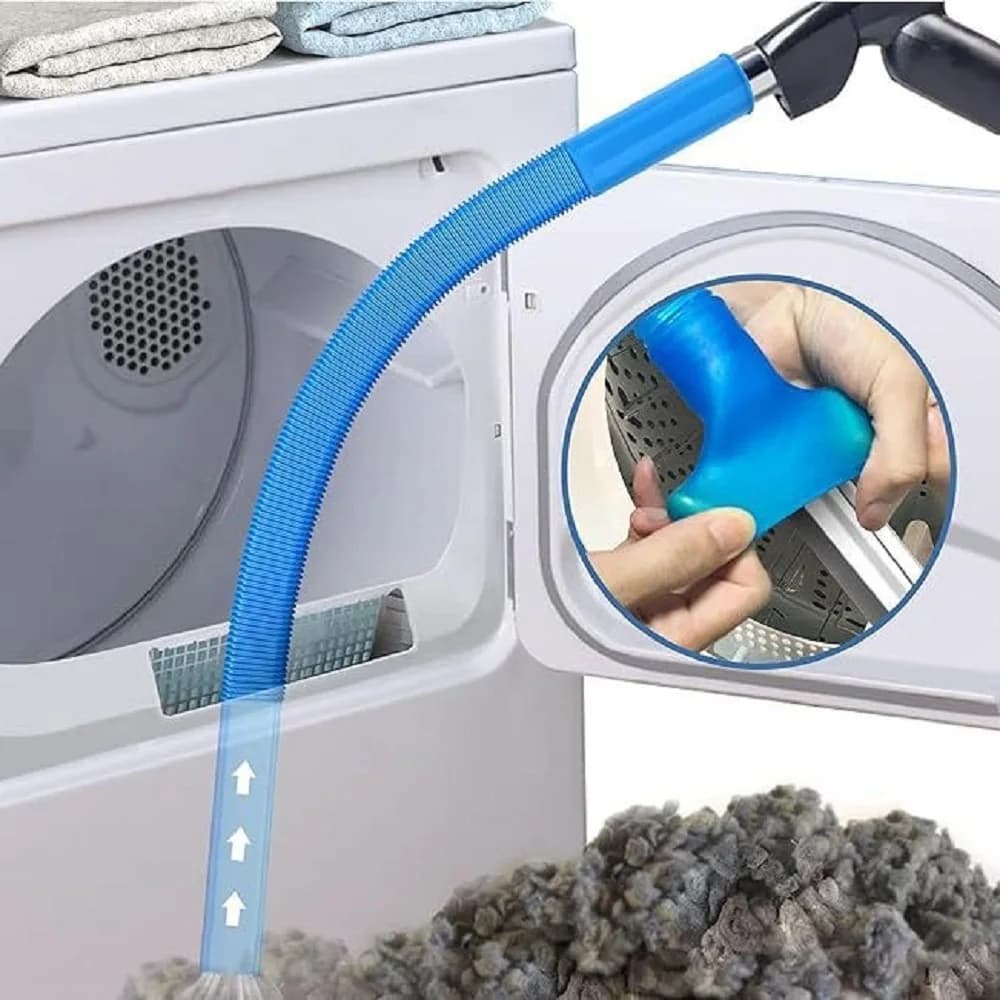 Kit Aspirapolvere per Sfiato Asciugatrice HOMEFISH - Tubo Flessibile per Pulizia Ventilazione e Rimozione Polvere per Elettrodomestici