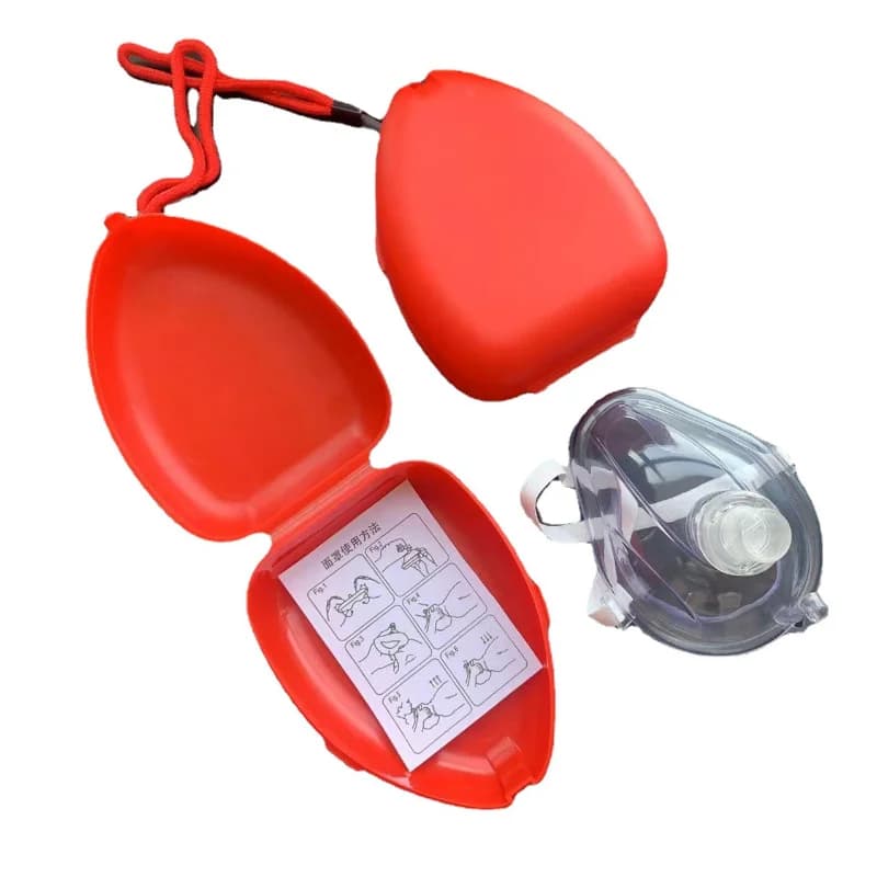 1Set Auto di Salvataggio CPR Maschera Maschere di Primo Soccorso Di Emergenza Rianimatore Valvola Unidirezionale CPR Viso Sheild Maschera Di Sopravvivenza Kit Di Sopravvivenza All'aperto