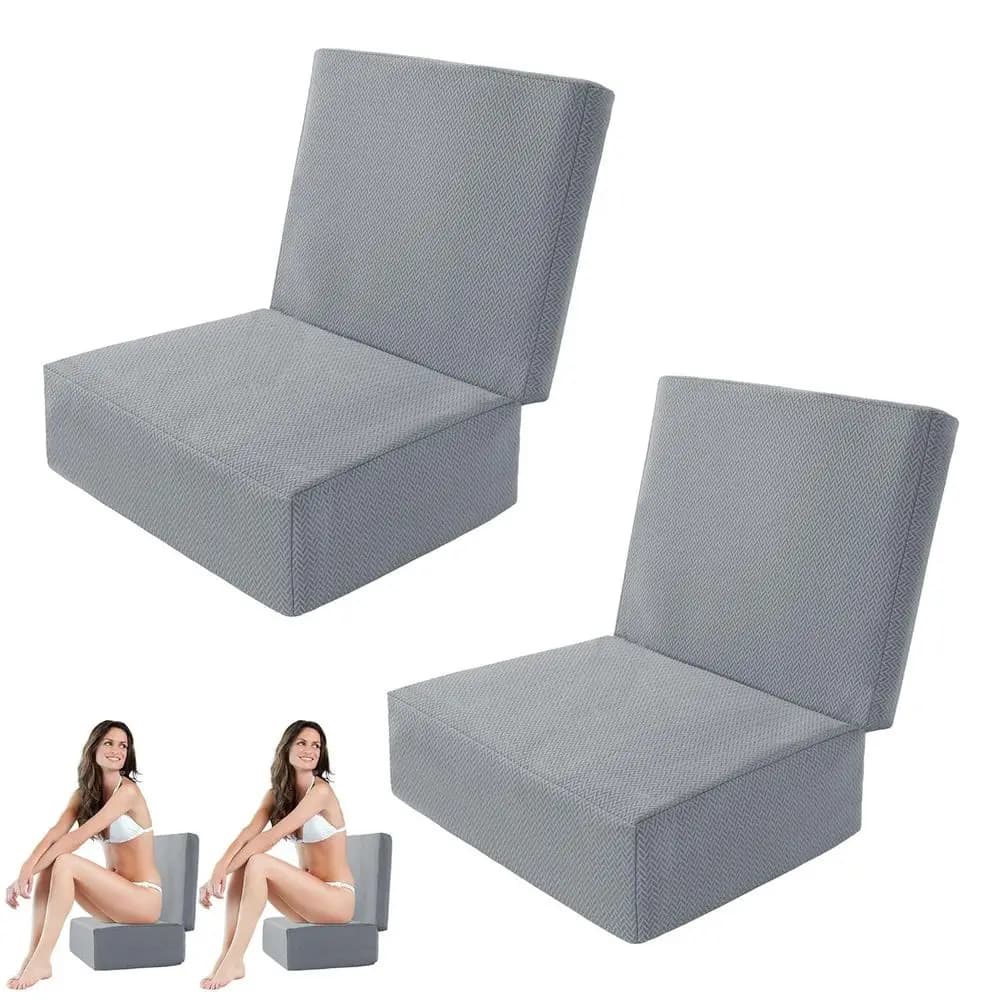Hot Tub Seat Adjustable in Height with Pillow Thickness and Back Support, Washable for Use in Bathroom or Open (Grigio)