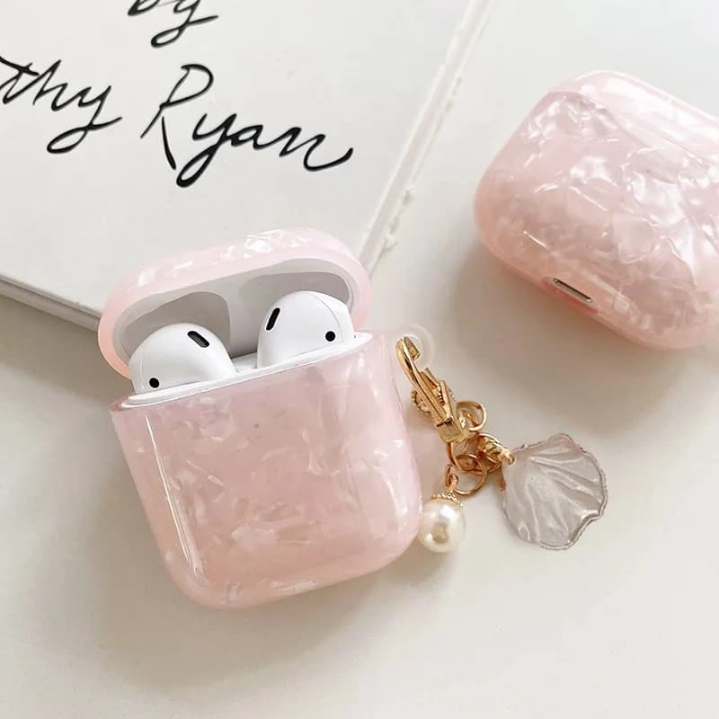Custodie per auricolari perlate per Airpods 4 3 con custodia protettiva per cuffie con ciondolo perla per custodia Apple Airpod Pro 1a 2a generazione