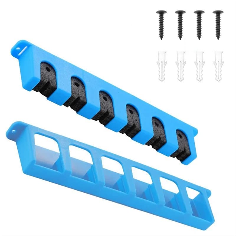 Support for fishing rod Vertical mounting for garage, wall fishing rod holder, can contain 6 max barrels