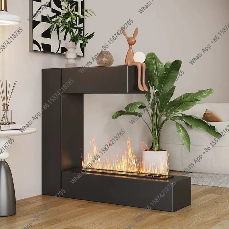 Mobile decorativo americano per camino, in legno massello francese, per corridoio, veranda, soggiorno, umidificatore intelligente per la casa con cambio colore