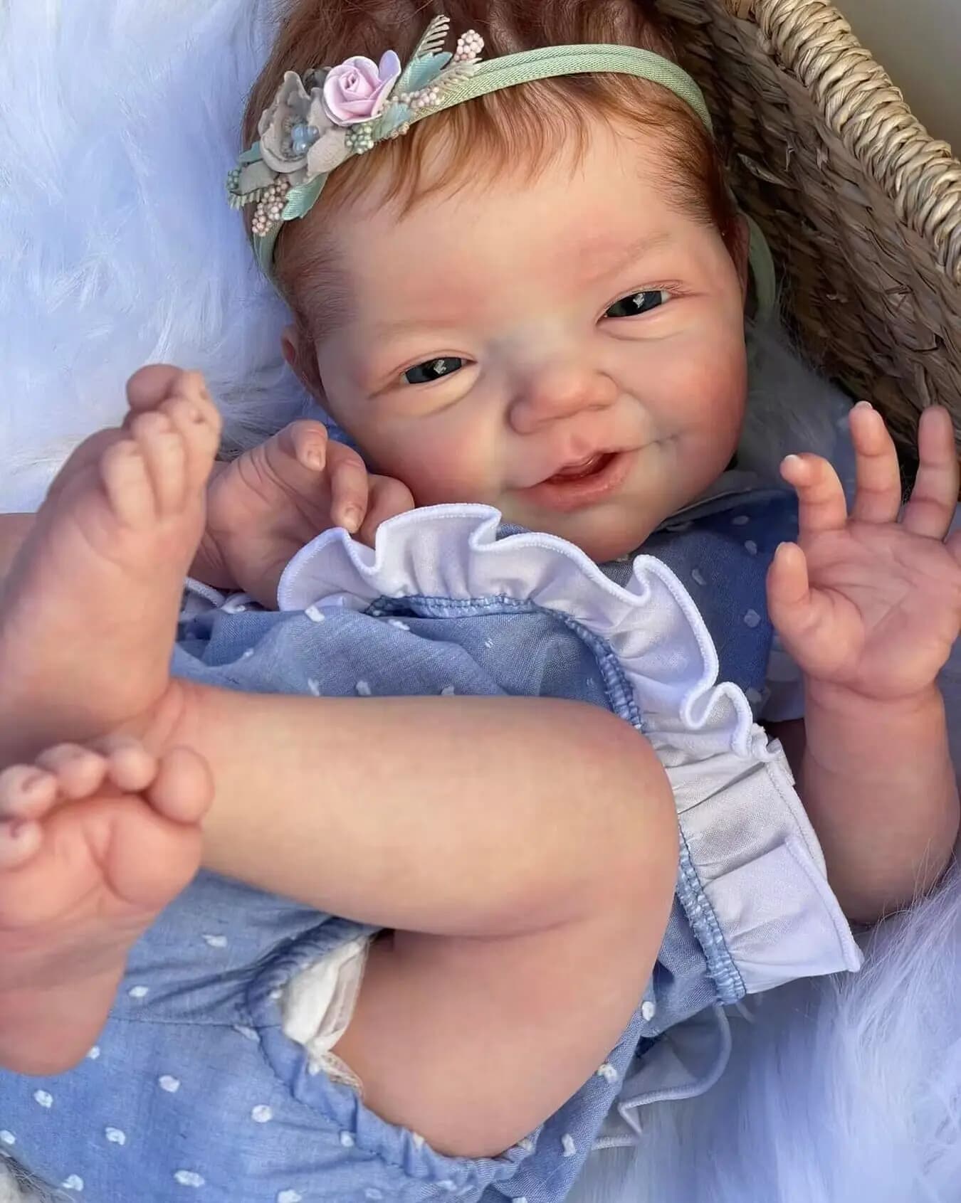 NPK 20 inch Charlie Reborn Doll Kit Lifeike fresh color Soft doll parts with body and fabric eyes