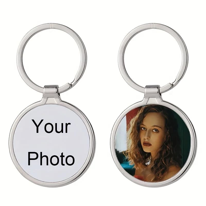 Personalized Custom Photo Keychain Picture Frame Key Ring with Clasp DIY Custom Keyring Unique Gift for Family Friend Classmates