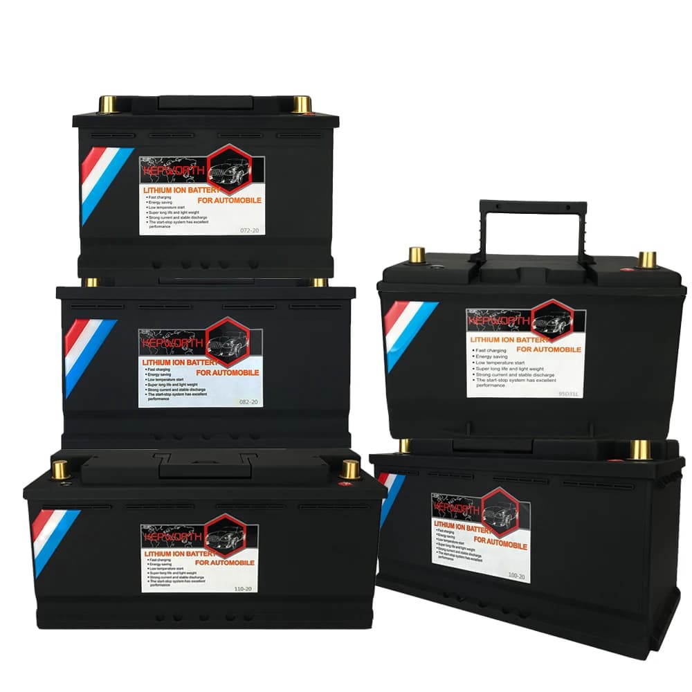 Batteria per auto al litio 12V LiFePO4 70Ah 80Ah 100Ah 120Ah batteria di avviamento di emergenza integrata 200A BMS per auto, Automotive , SUV, veicolo