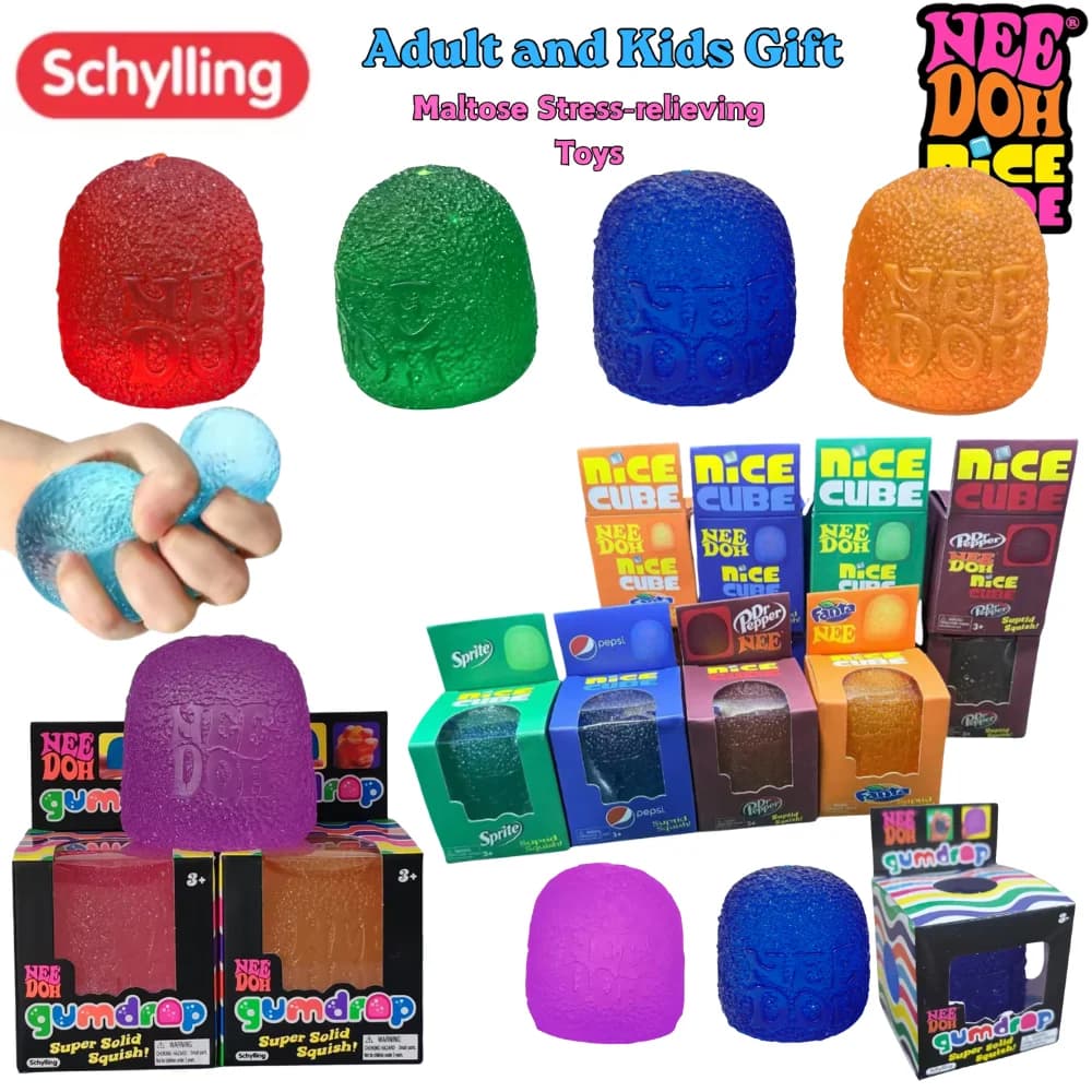 Schylling Mini Candy NeeDoh Gumdrop Soft Squeeze Sensory Fidget Toy Stress Relief Blind Box for All Ages 3 and Up