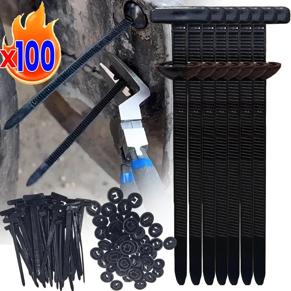 Fascette per cavi universali in nylon Fascette per cavi in plastica multiuso Fascette per cavi autobloccanti resistenti per riparazioni quotidiane dell'auto