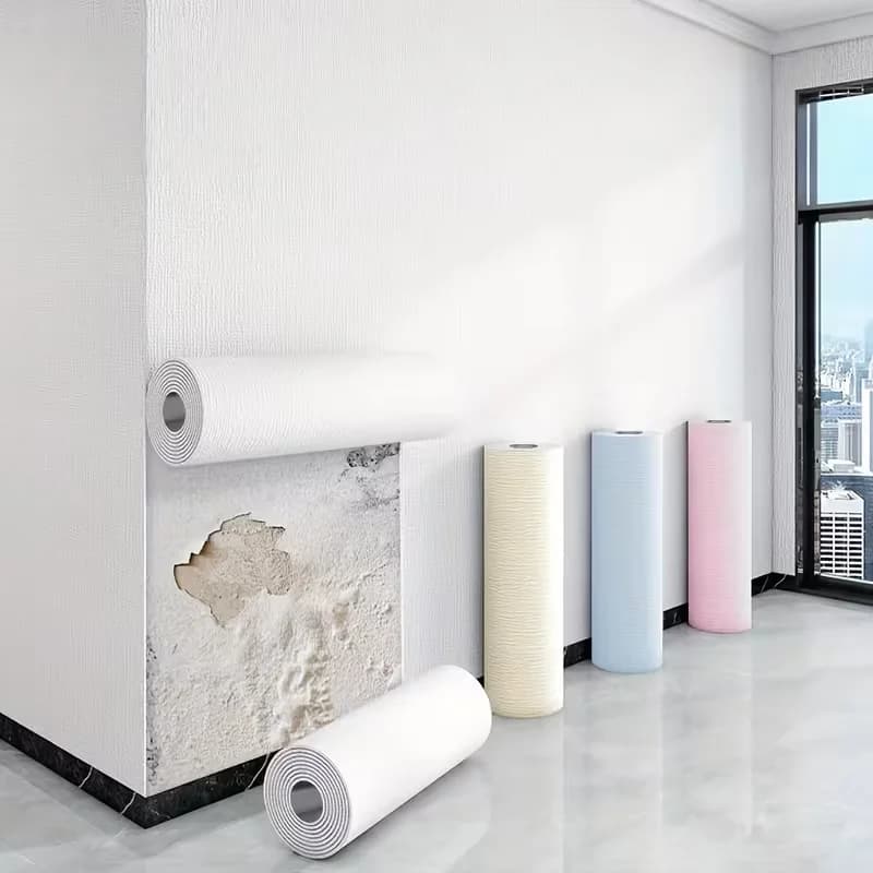 Adesivi Murali 3D Effetto Lino, Pannelli in Schiuma Autoadesivi Impermeabili, Design Mattoni per Decorazione Casa, Soggiorno, Camera da Letto, Bagno