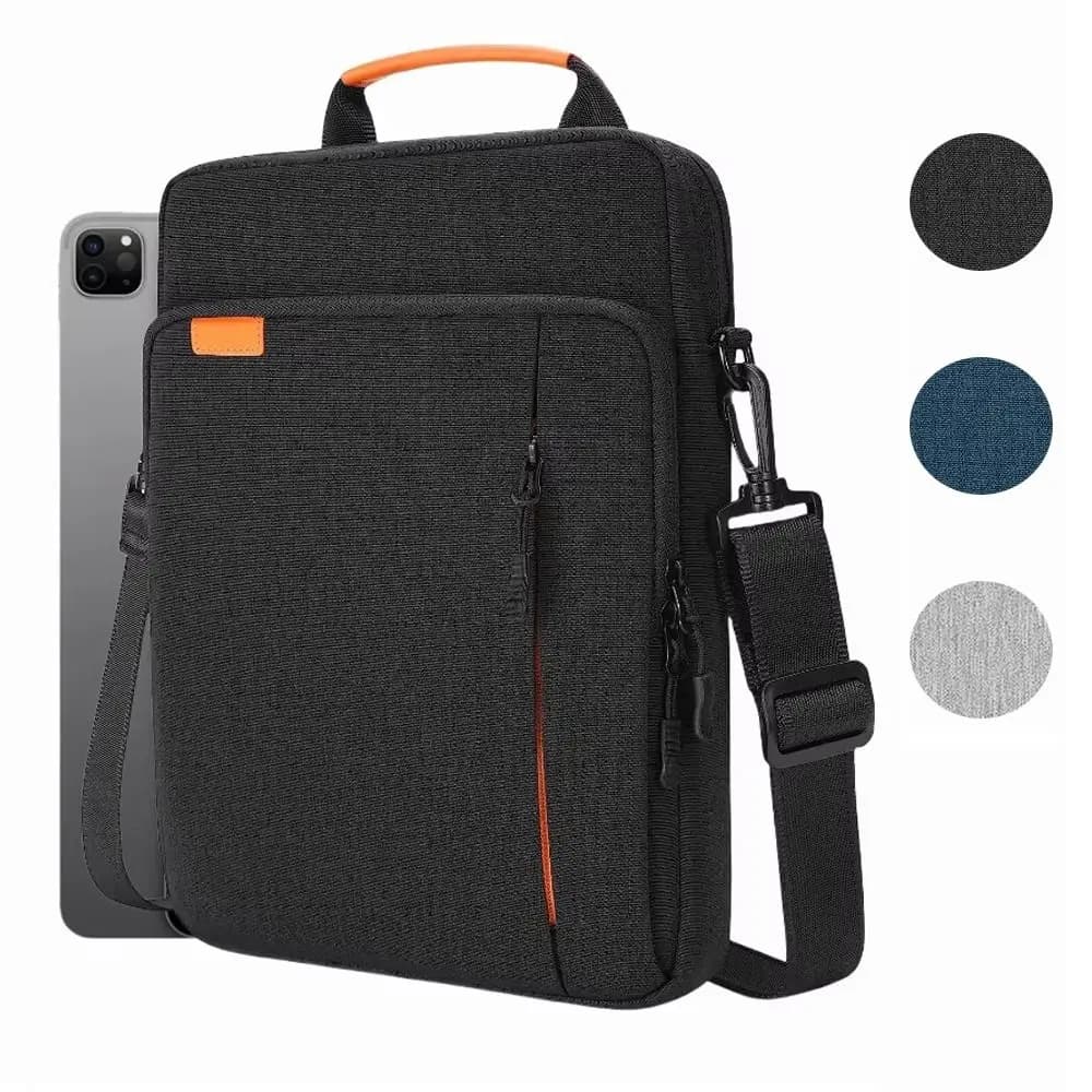 Borsa universale per tablet da 11/13,3 pollici Borsa a tracolla per laptop antiurto di grande capacità Borsa portaoggetti per tablet multistrato impermeabile