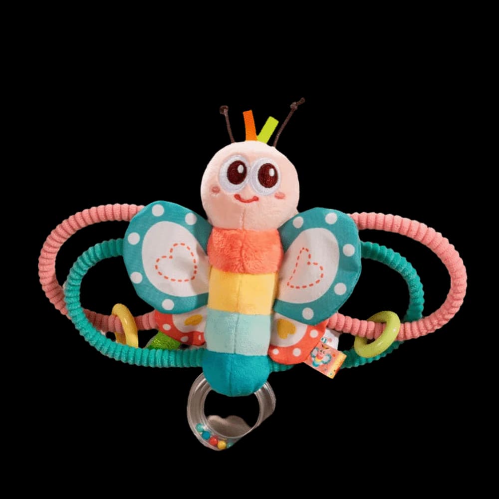 Cartoon Animal Baby Rattles Soft Stuffed Doll Teether Doll Hand Rattle Toys Soft Plush Cute Kids Sensory Plush Toys Infant