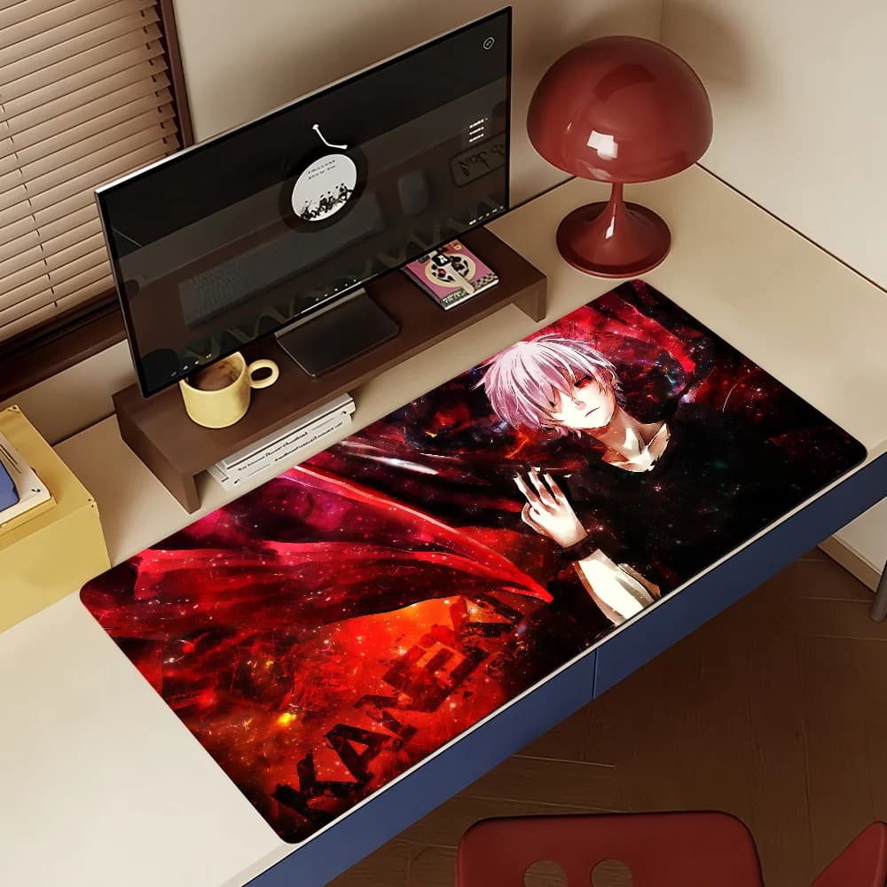 Tappetino per mouse Comic Tokyo Ghoul, tappetino per computer antiscivolo in gomma, tappetino per computer, decorazione, tappetino da scrivania, laptop, ufficio, grande