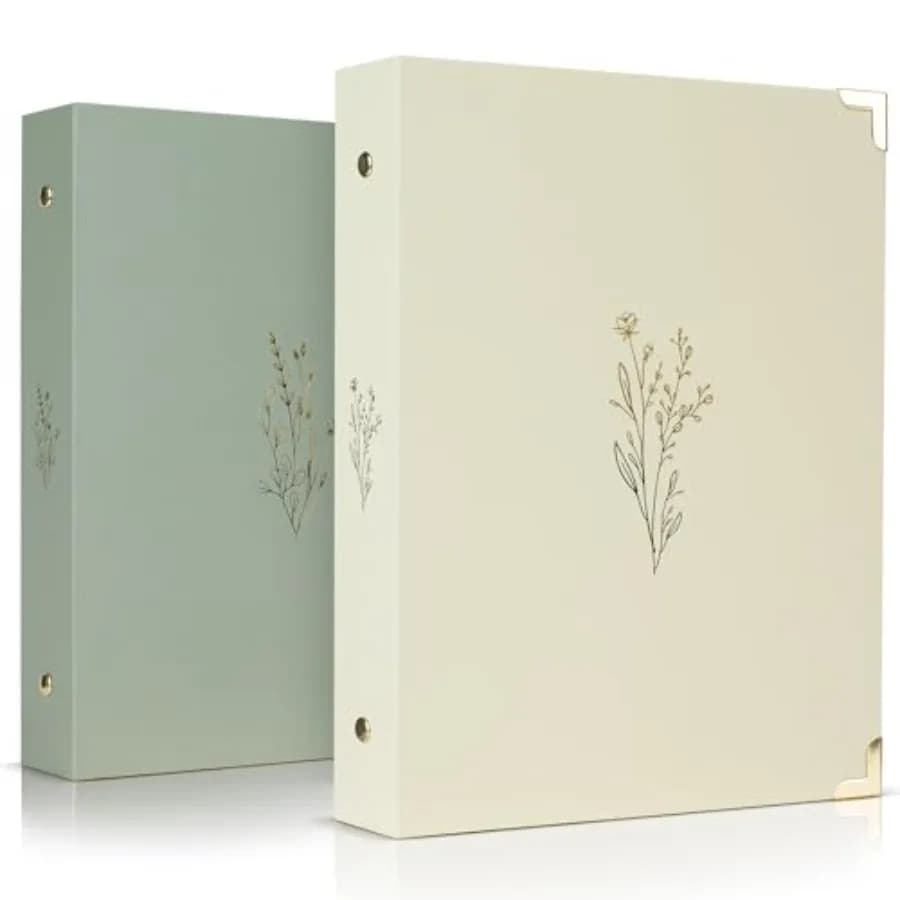 Set di 2 raccoglitori A5 estetici a 6 anelli - Il raccoglitore perfetto da 0,75 pollici per journaling o collezioni - Ricaricabile