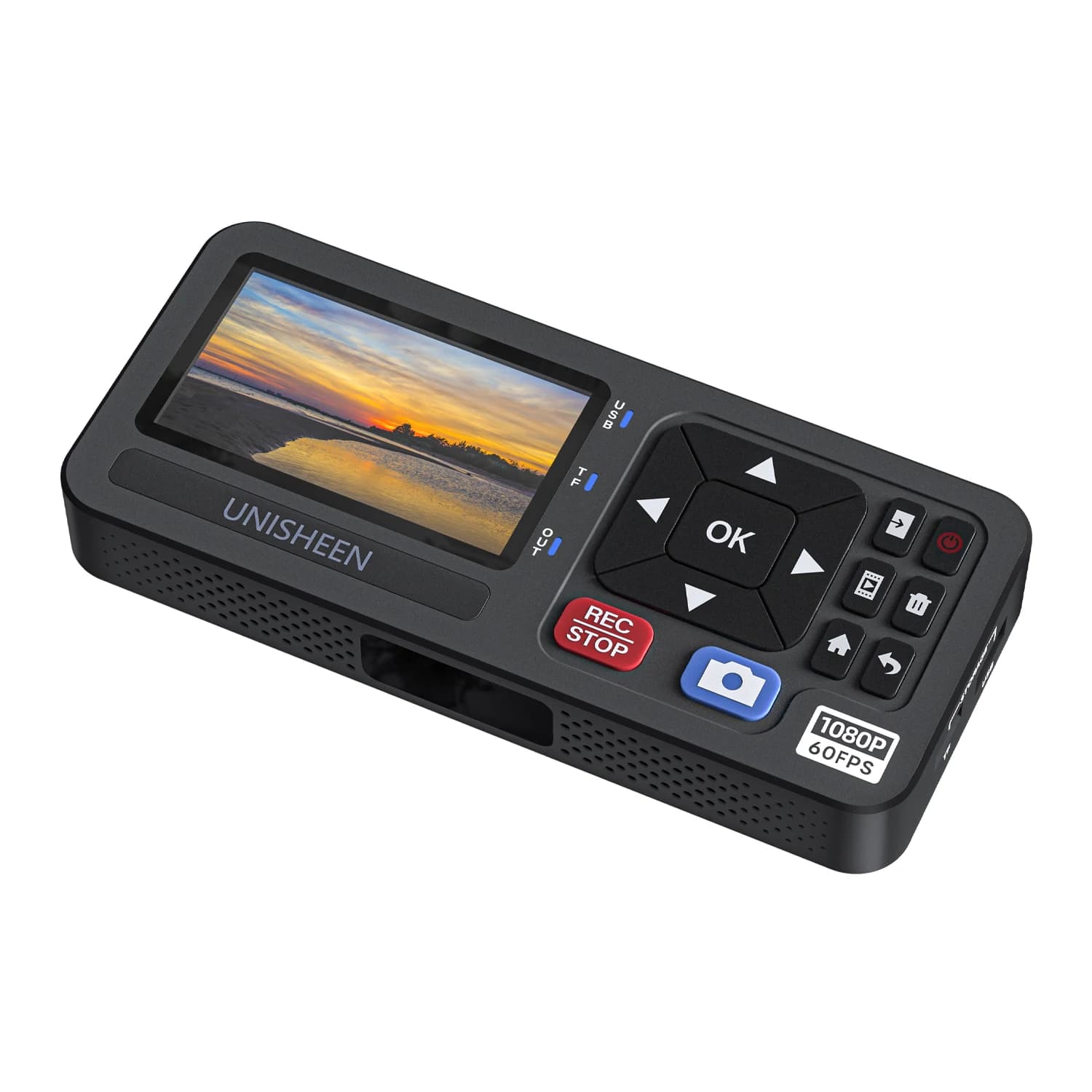 UNISHEEN Dispositivo StandAlone RCA HDMI VGA YPbPr Scatola di acquisizione schermo analogico Scheda VHS Presa batteria remota Mini videoregistratore 1080p