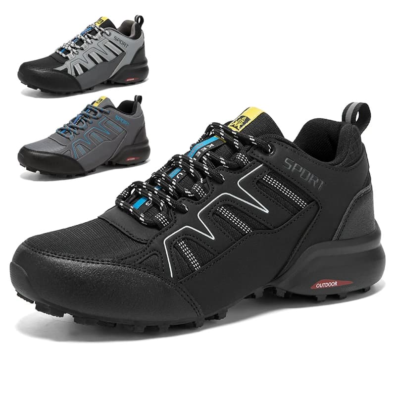Men's waterproof hiking shoes, non-slip trail running shoes, outdoor sneakers, wading laces hunting boots