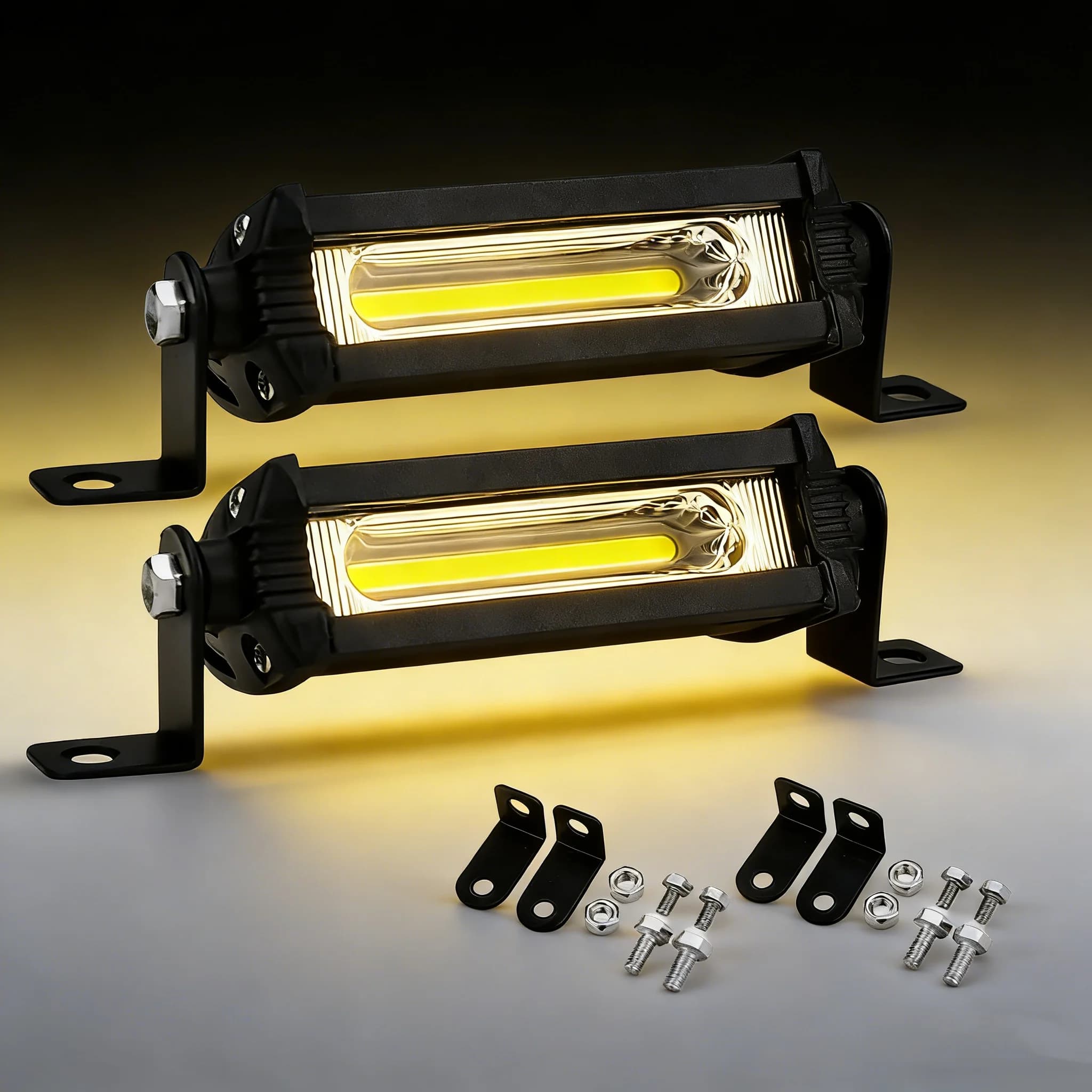 Lampada da lavoro a LED COB da 4 pollici 12V 24V - Faro fendinebbia per guida fuoristrada per trattori, camion, moto, scooter, ATV