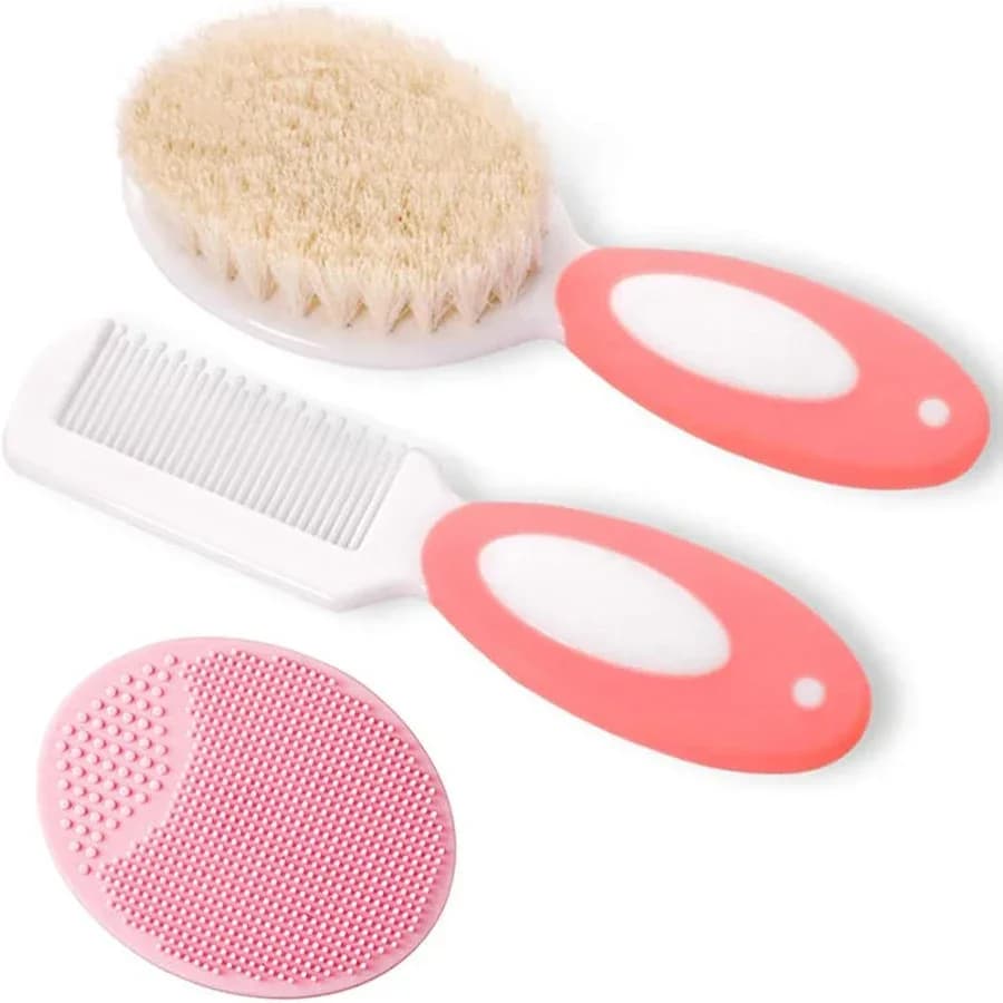 Children's Hair Brush Set for Newborns Soft Sets Cot Brush Gift Accessories for baby care Soft comb for baby bath