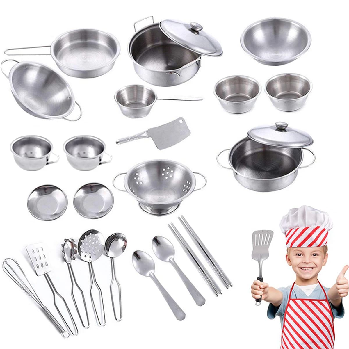 25PCS Kitchen Set Pretend Play Simulated Kitchen mini Toy Children Role Playset Cooking Set Educational Gift for Kids Girls Boy