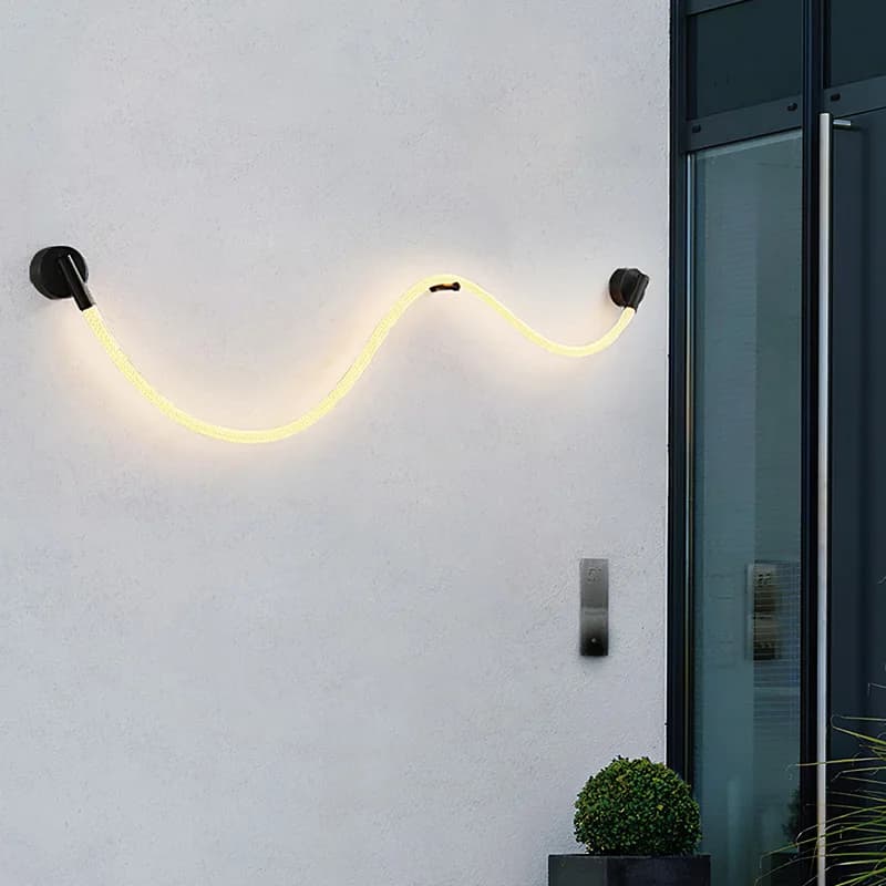 Moderno intelligente semplice soggiorno LED luce linea di lusso lampada da parete in Silicone Nordic creativo semplice pittura murale lampada da parete