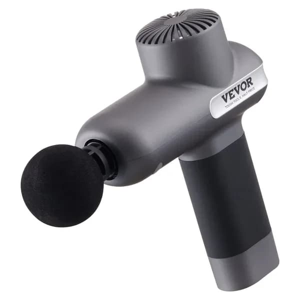 Mini Massage Gun, Percussion Muscular Massage for Athletes - with 5 Speed Levels and 6 Massage Heads