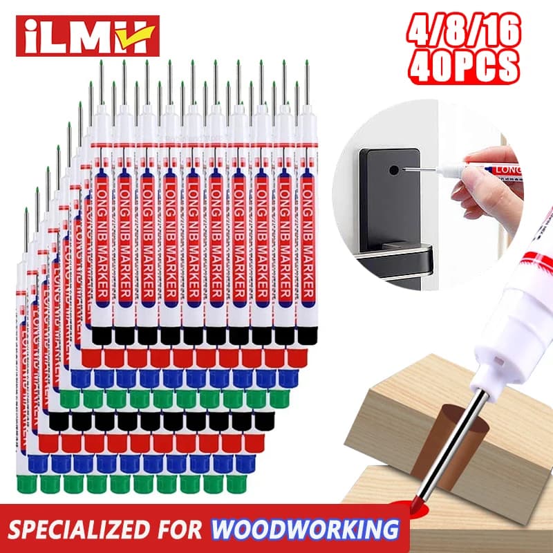 4-40 pieces 20mm deep hole long pen pen for pen metal perforator bathroom waterproof decoration for woodworking multipurpose tool