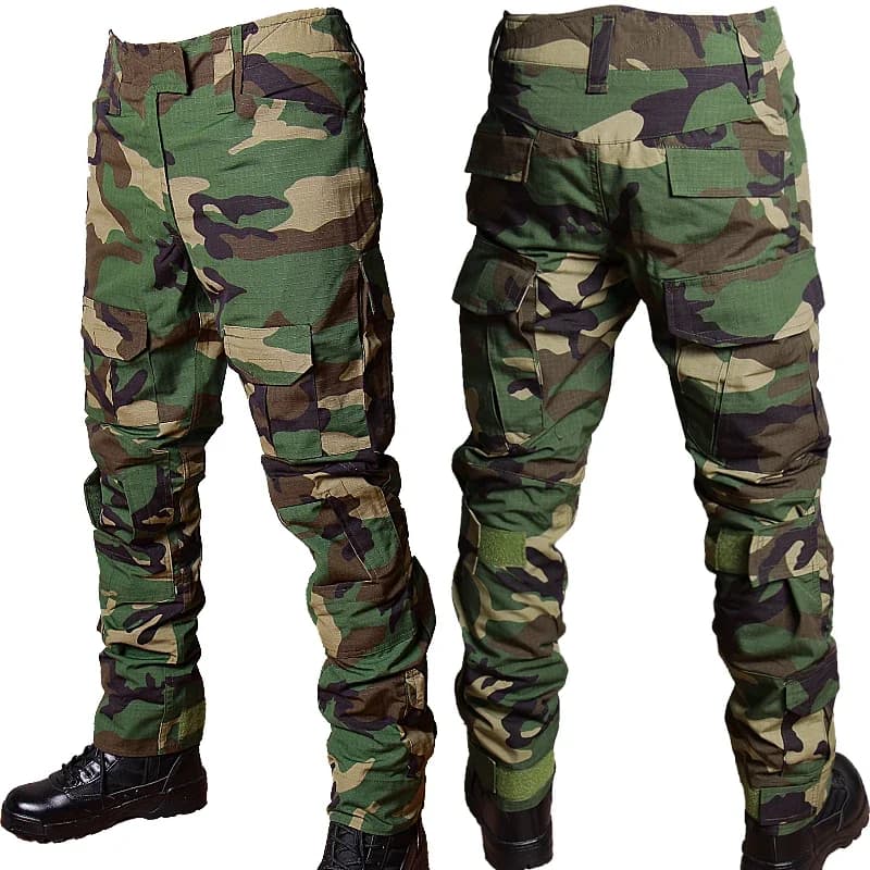 Men's military tactical trousers, multitasque cargo pants with protective kneepads for hunting, airsoft, wargame