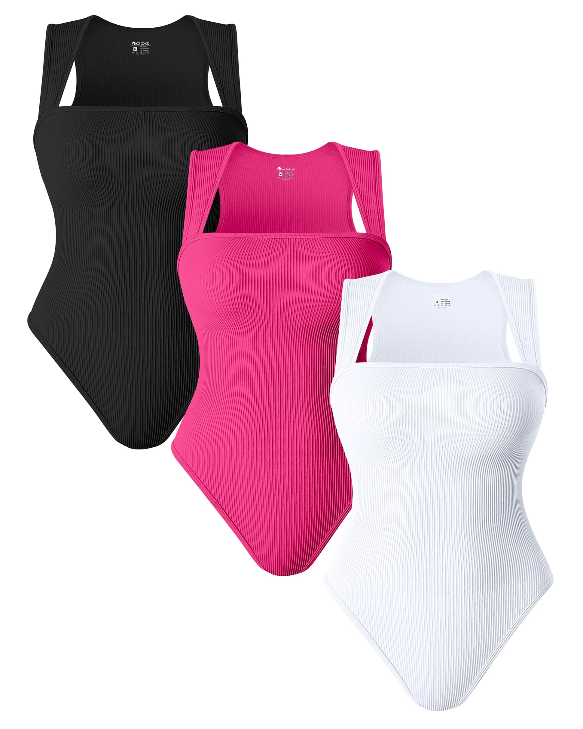 Women's tight sexy high waist with square collar Solid color summer fashion 2024