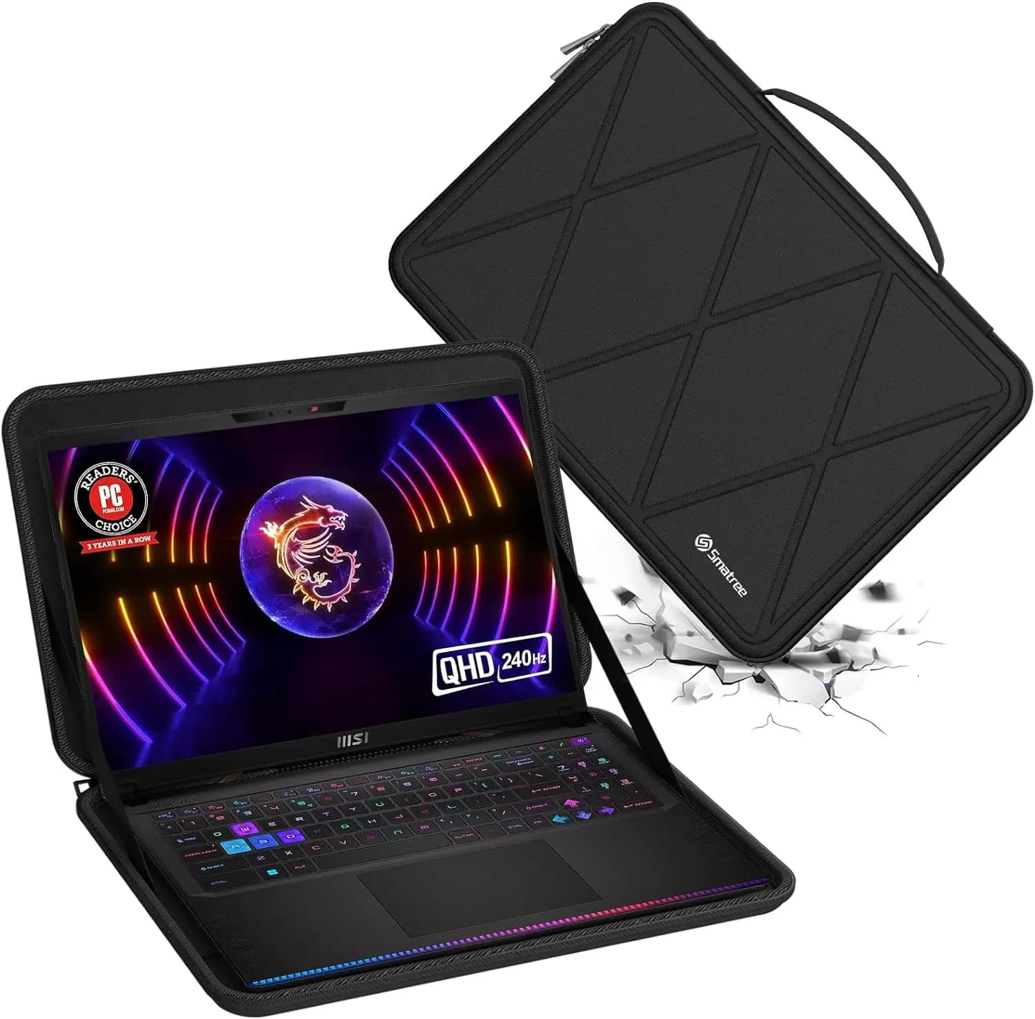 Custodia protettiva rigida in Eva compatibile con Laptop da gioco MSI Raider GE78 HX da 17 pollici, per borsa per Notebook MSI Vector 17 HX A14V da 17 pollici