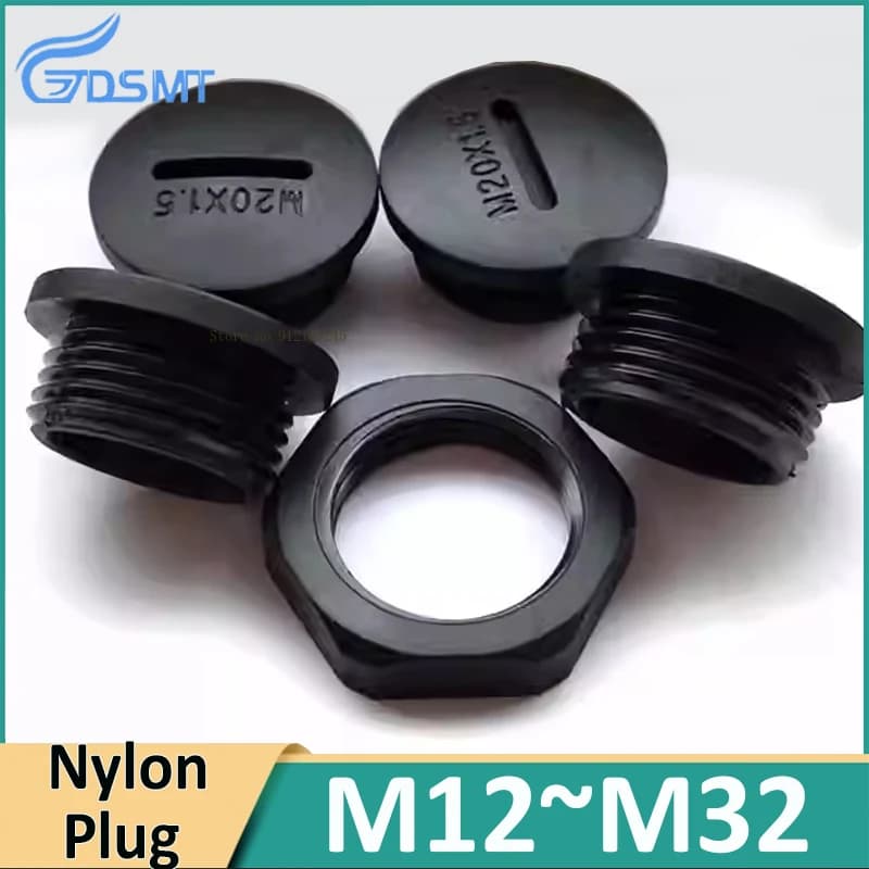 Waterproof nylon cap M12~M32 Sealing cap with plastic thread Cover black/white hole