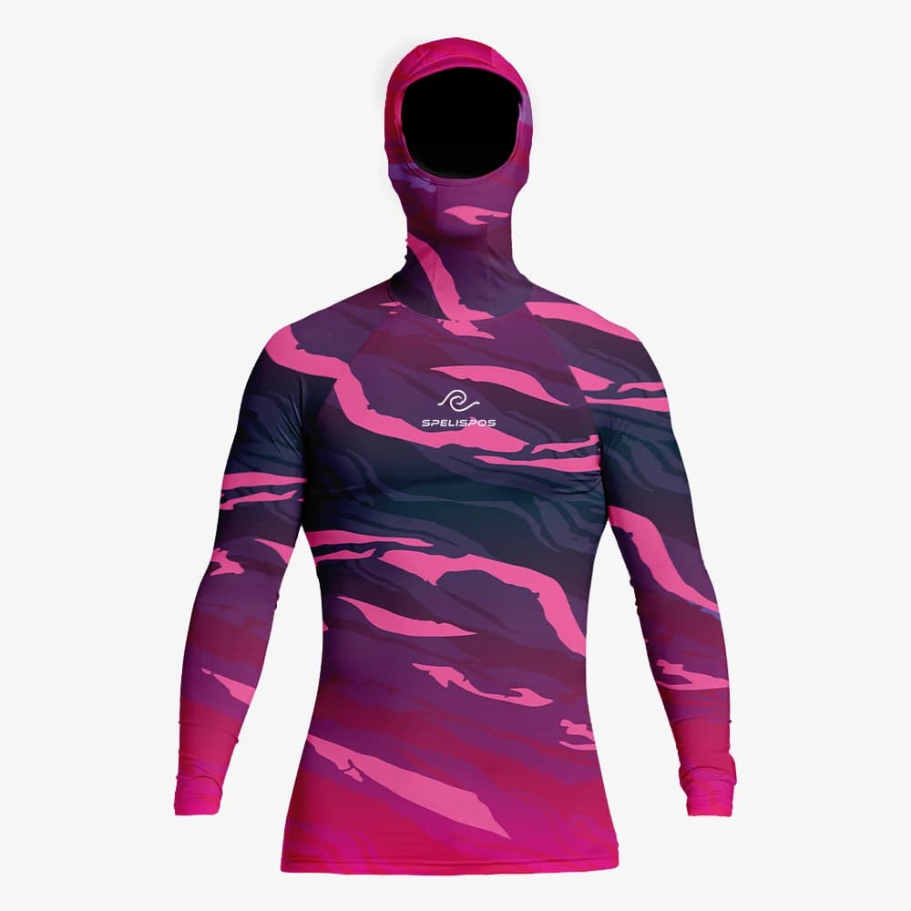 Sweatshirts with hood surf clothing Fitness swim man Lycra Diving t-shirt tight Rash Guard swimsuits summer hood UV Cap Beach Floatsuit Top