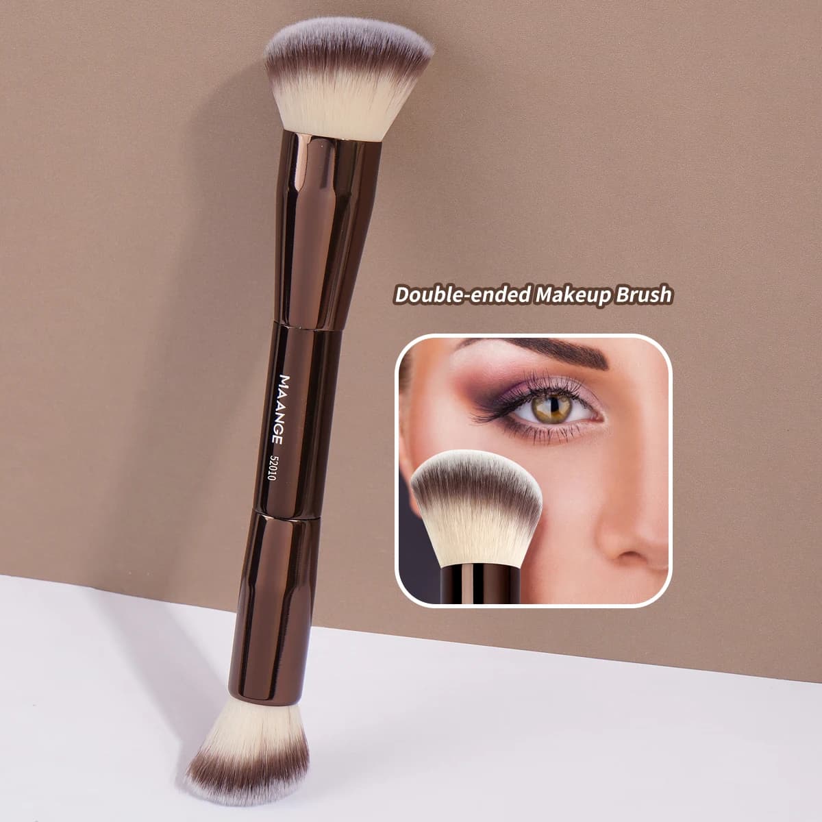 MAANGE 1 pcs Double-end foundation makeup brushes for liquid cream powder concealer Cosmetic beauty tools with soft and soft bristles
