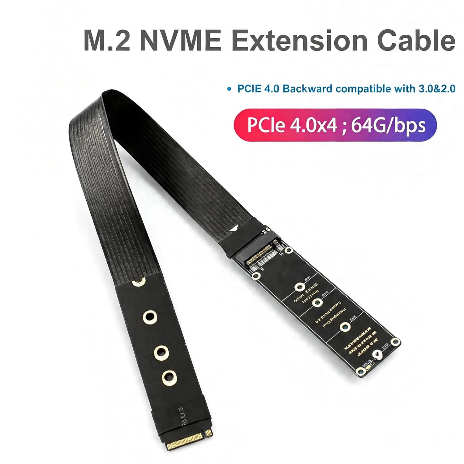 NGFF M.2 M-KEY NVME Cavo di prolunga PCIE e scheda riser PCI-Express 4/3.0 x4 M Extender chiave per M.2 2230 2242 2260 2280 SSD