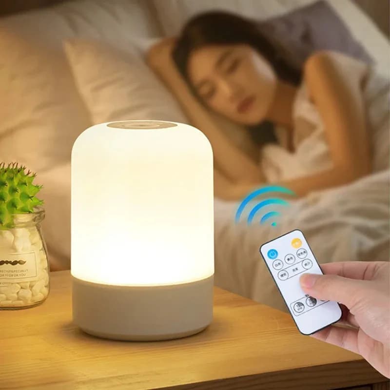 Luci notturne a LED Comodino Ricarica dimmerabile Lampade da notte da tavolo Camera da letto Illuminazione da comodino Decorazione Lampada da tavolo da lettura a LED touch