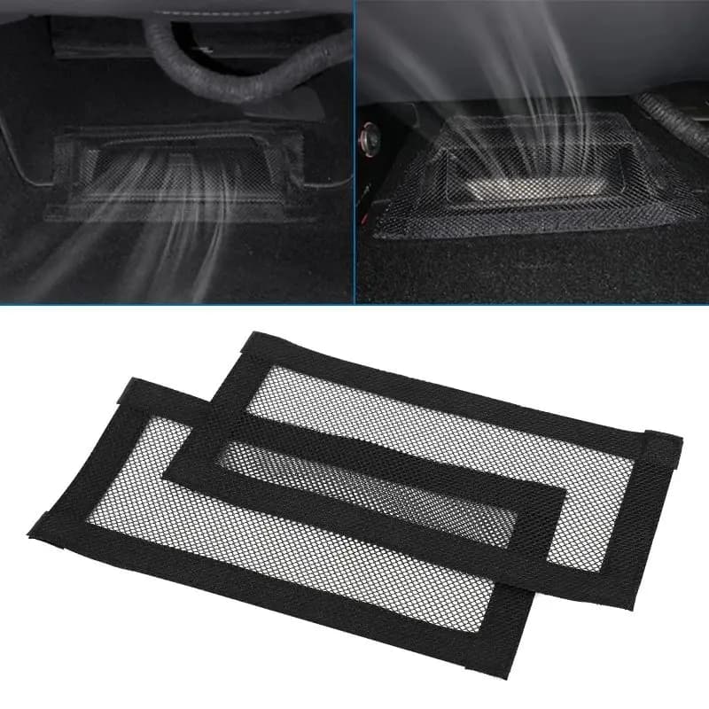 Copertura per presa d'aria sotto il sedile, rete protettiva anti-polvere, accessori per la modifica degli interni dell'auto.