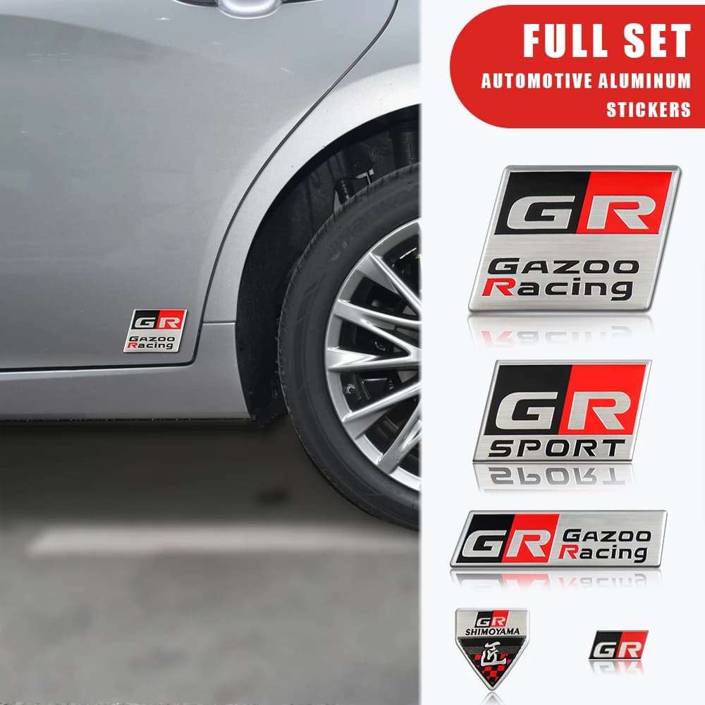 Adesivo per auto in lega di metallo logo etichettatura emblema distintivo decalcomanie per GR Sport Toyota sport C-HR RAV4 Avensis Prado accessori auto 1 pz