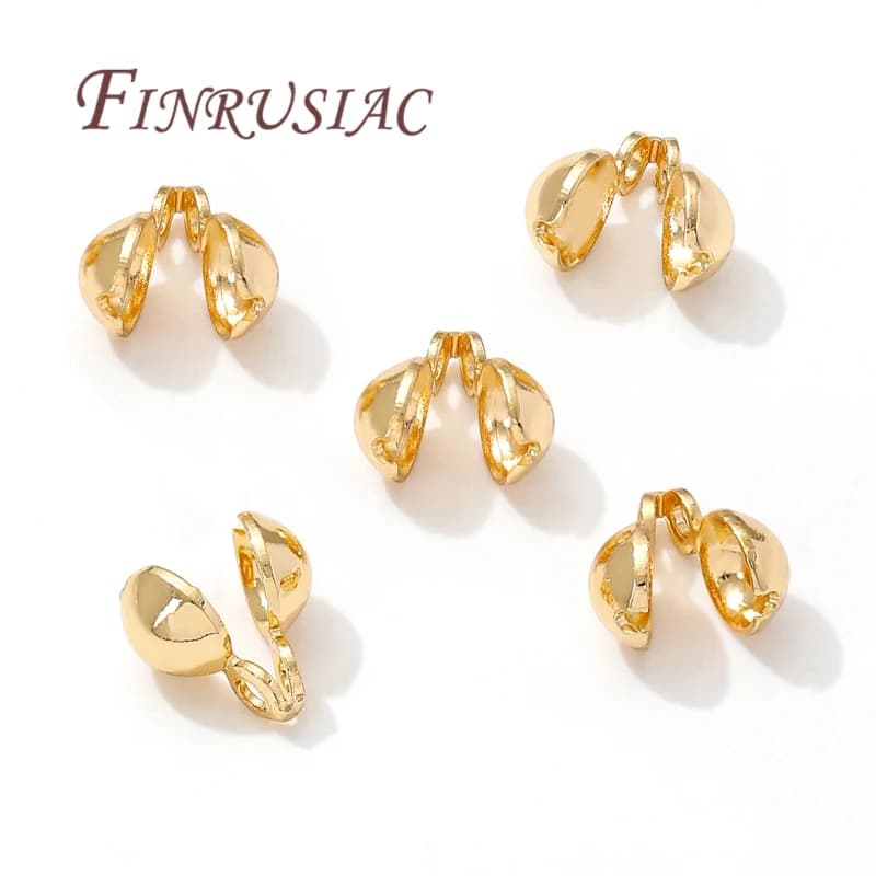 Perline a crimpare per gioielli Risultati di copertura di perline a crimpare placcate in oro 18 carati Gioielli fai da te Forniture per braccialetti Accessori