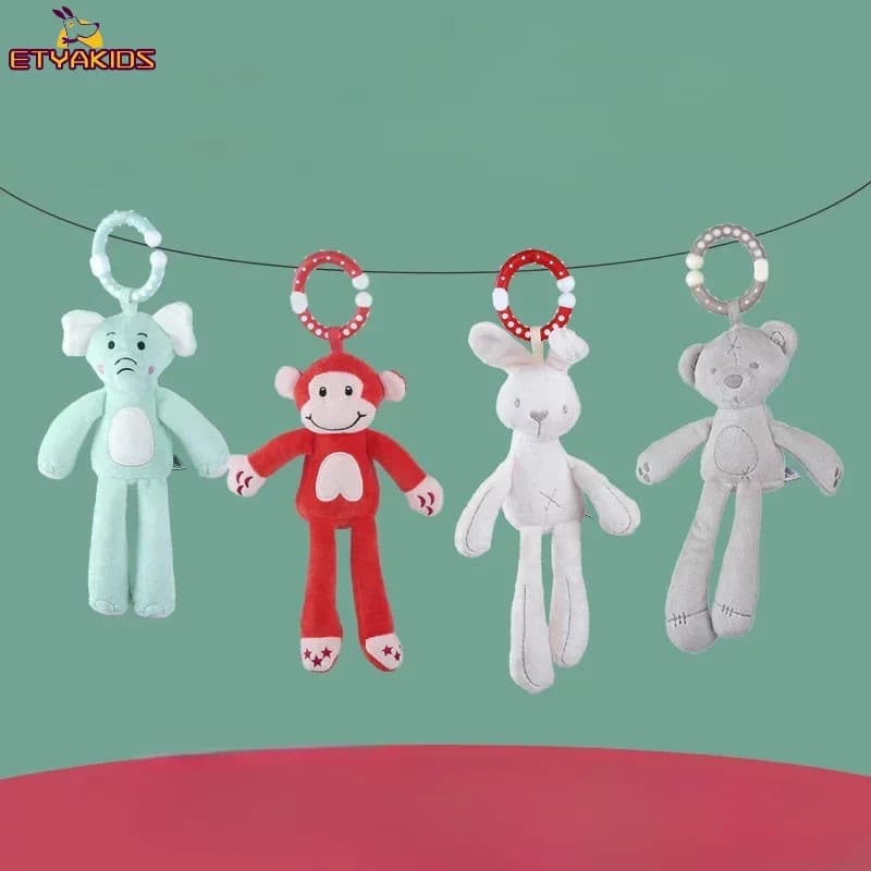 Nuovi sonagli per bambini cellulari giocattoli per neonati passeggino letto appeso coniglio elefante culla appesa campana giocattoli di peluche per 0-12 mesi