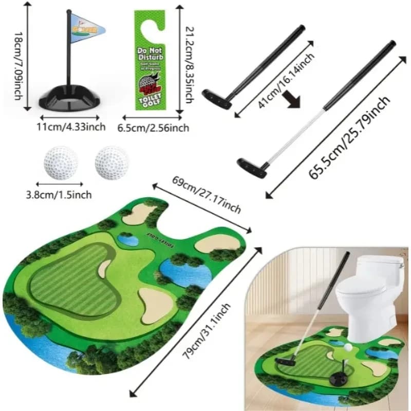 Cinque palline da golf per WC, un set di palline da golf divertente e per il tempo libero per la toilette, perfetto come regalo per papà o fidanzato Piano igienico