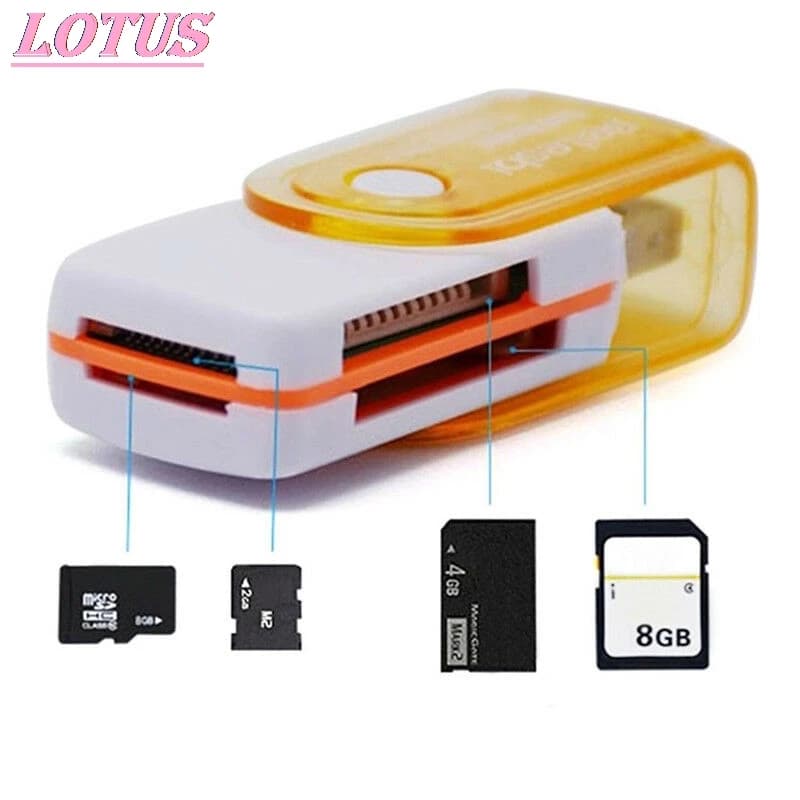 1PCS lettore di schede USB multifunzione ad alta velocità 4 In 1 per lettore intelligente di schede di memoria Micro MS MS-PRO TF nuove marche