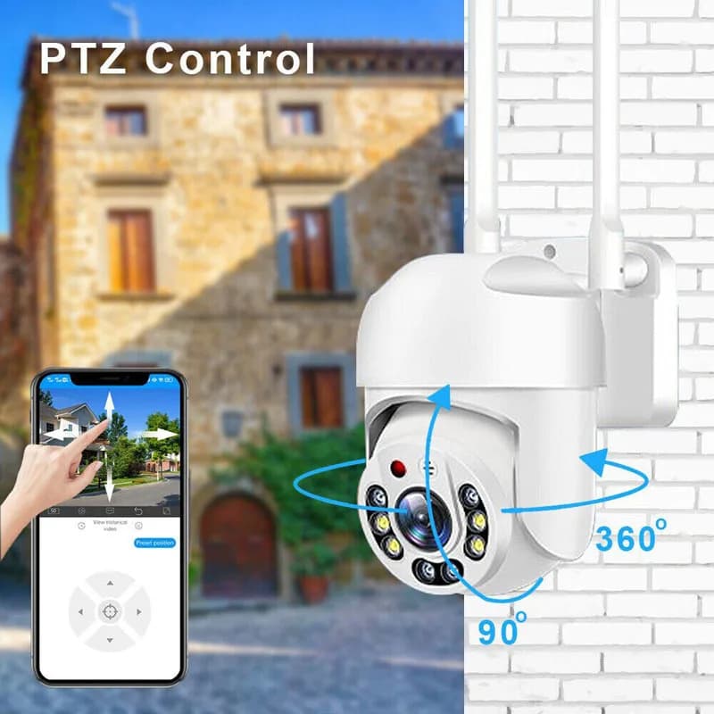 2MP 1080P Ycc365 Plus APP Telecamera dome IP PTZ wireless a colori AI Rilevazione umanoide Sicurezza domestica CCTV Baby Monitor