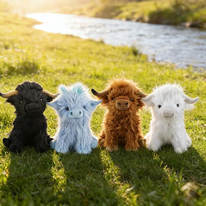 27 centimetri Carino Highland Mucca Giocattoli di Peluche Peluche Bambole Giocattolo Simulazione Capelli Lunghi Mucca Peluche per I Bambini Regalo Di Compleanno Decorazione Della Casa