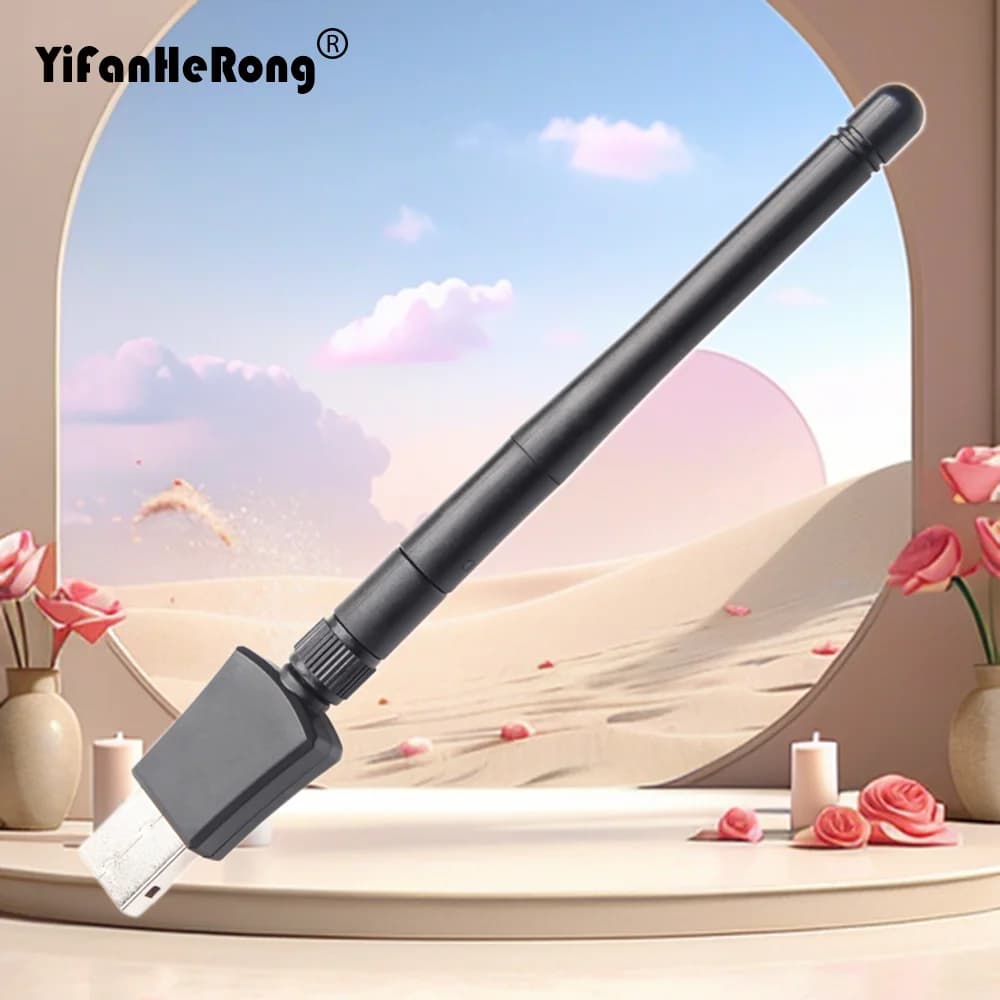 Adattatore WiFi Mini USB Trasmettitore ricevitore WiFi 600Mbps 2.4G/5.8G Plug and Play a doppia frequenza con antenna per desktop