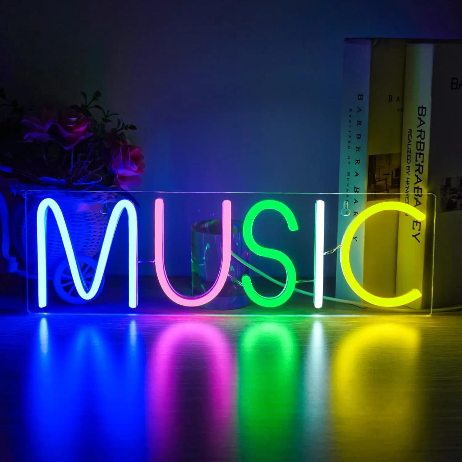 Neon light music Neon lights for wall decoration Colorful letter neon sign music LED neon lights for bedroom game room club bar